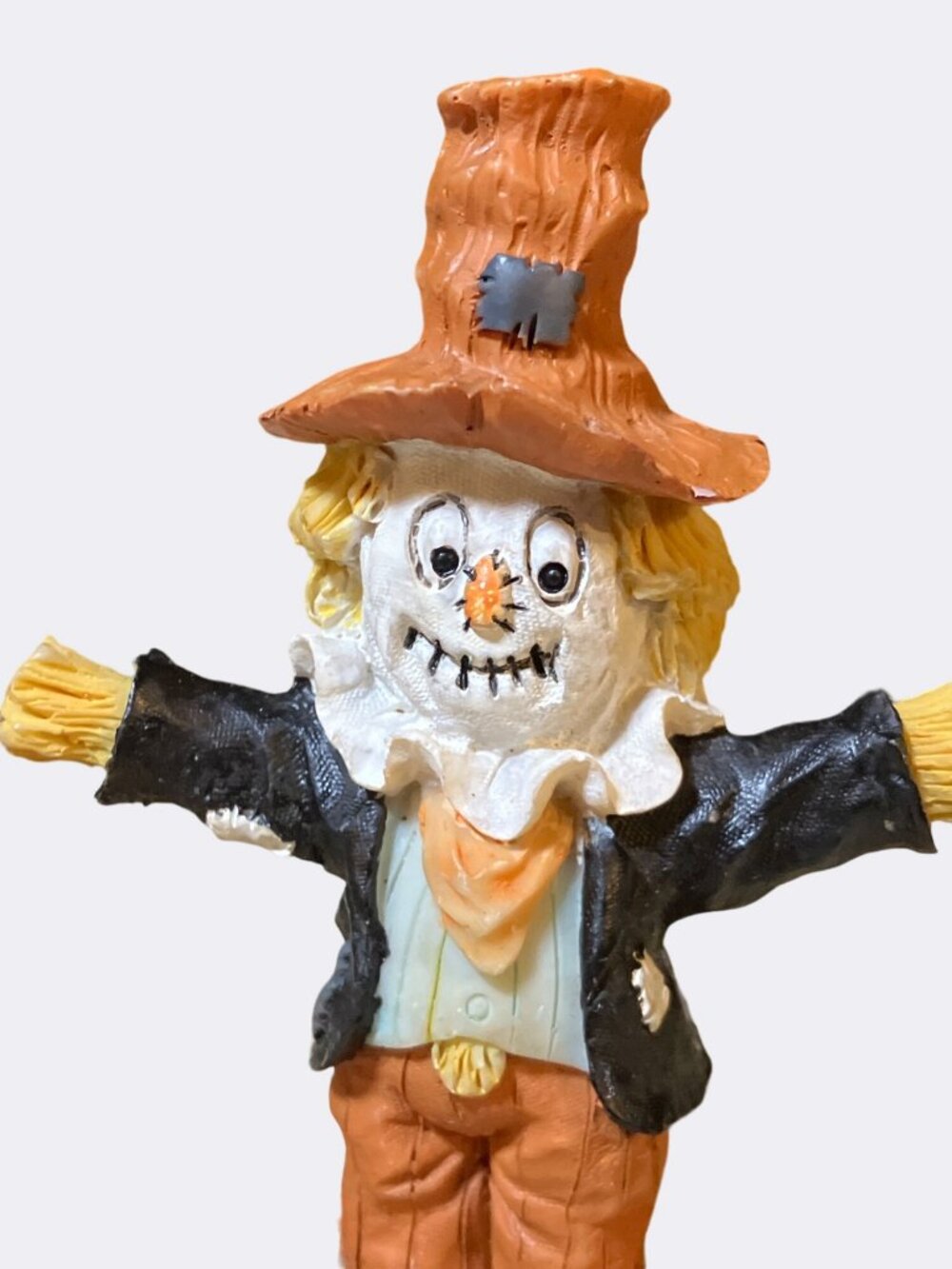 Halloween Figurines Pumpkin Head and Scarecrow Spooky and Cute Decor - Picture 2 of 11